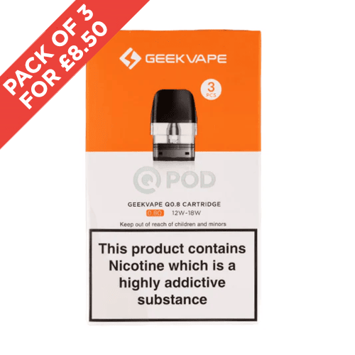 GEEK VAPE | Genuine | Q POD | 2ML 3ML | 0.6 ohm 0.8 ohm 1.2 ohm | UK